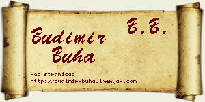 Budimir Buha vizit kartica